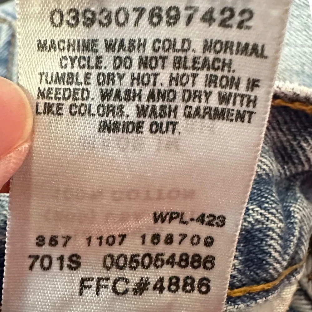 Levi's 505 Jeans Mens 36x30 Blue Regular Fit Light Wash Denim Classic Casual
